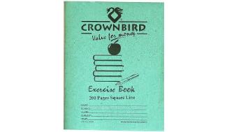 CROWNBIRD EXERCISE BOOK A5 SQUARE 200 PAGES