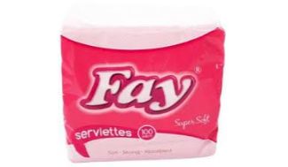 Fay Serviette Pink 1 Ply 100 Sheets