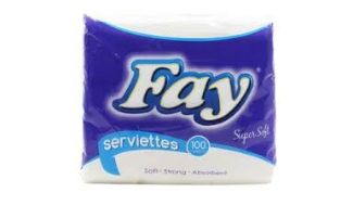 Fay Serviette Printed Blue 1 Ply 100 Sheets