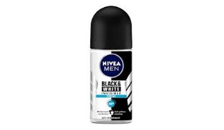 NIVEA Invisible Black and White Fresh Roll on for men 50ml Bottle