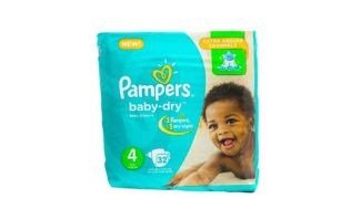 PAMPERS BABYDRY HIGH COUNT MAXI UNISEX 4*32 DIAPERS