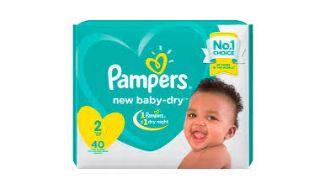 PAMPERS BABYDRY HIGH COUNT NEW BABY 2*44 DIAPERS