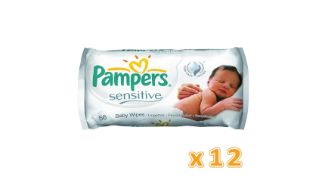 PAMPERS WIPES SENSITIVE 12*56 DIAPERS
