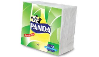 Panda Serviettes 1 Ply 100 Sheets